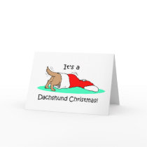 おもしろいなクリスマスのダックスフント