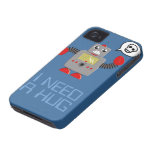 かわいいロボットは抱擁iphone 4ケースを必要とします