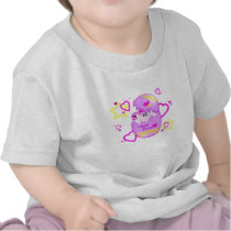 かわいく幸運な小指のハッピーイースターの乳児のTシャツ