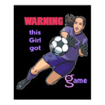 この女の子はゲーム(サッカー)ポスターを得ました ポスター