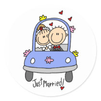 ちょうど結婚されていたステッカー シール・ステッカー