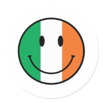 アイルランドのスマイリーマーク 丸形シール・ステッカー