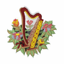 アイルランドのハープ レディースポロシャツ