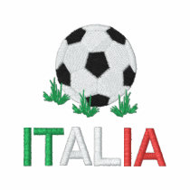 イタリアのイタリアによって刺繍されるサッカーのポロシャツ