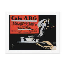 カフェABGのヴィンテージの喫茶店の広告の芸術