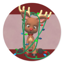 クリスマスルドルフ赤いゆっくり進られたトナカイ