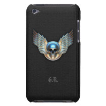 クロムスカルおよび翼のiPodの接触場合 Case-mate Ipod Touch ケース