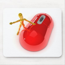 コンピュータ人およびマウスMousepad