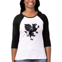 ゴシックのドラゴンのフェード・アウトのプリントのTシャツ