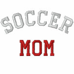 サッカー、お母さん レディース刺繍入りシャツ