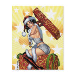 サンタのAlリオによるセクシーなクリスマスプレゼントのピンナップ チラシ広告