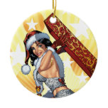 サンタのAlリオによるセクシーなクリスマスプレゼントのPinup オーナメント