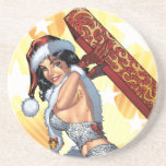 サンタのAlリオによるセクシーなクリスマスプレゼントのPinup コースター