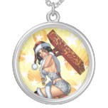 サンタのAlリオによるセクシーなクリスマスプレゼントのPinup ネックレス