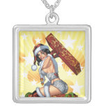 サンタのAlリオによるセクシーなクリスマスプレゼントのPinup ネックレス