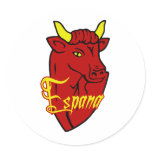 スペインの恋人のためのエスパーニャトロのスペイン語Bull 丸形シールステッカー