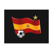 スペインの星の波状の旗はサッカーボールのギフトをむしゃむしゃ食べます