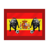 スペインのEspañaのLaのFuria Rojaのfutbolのトロの旗