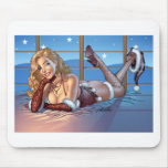 セクシーなクラウスサンタWife Alリオによるランジェリーの氏の マウスパッド