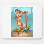 セクシーな赤毛のキャットウーマンのカスタマイズ可能なPinup - Alリオ マウスパッド