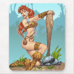 セクシーな赤毛のキャットウーマンのカスタマイズ可能なPinup - Alリオ マウスパッド