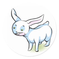 チビ（小さくかわいく書いた感じ）のウサギ