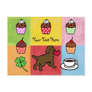 チョコレート実験室の子犬の中心の漫画 postcard