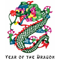 ドラゴンのTシャツの紙の切口年