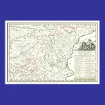 ドン・キホーテルートの地図Mapa de la Rutaのdel Quijote ポスター