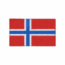 ノルウェーの旗によって刺繍される人のポロシャツ