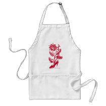 ハイヒールの花Rのエプロン エプロン