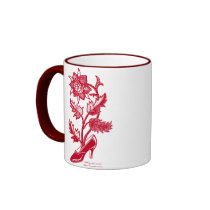ハイヒールの花Rのマグ マグカップ