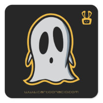 ハロウィンのステッカー-かわいい漫画の幻影 シール