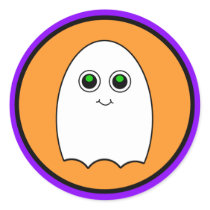 ハロウィンの漫画の幻影 丸形シールステッカー