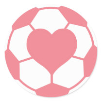 ハートのピンクのサッカーボール