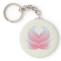ハートの花KEYCHAINのピンク