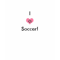 ハート、サッカーボール、Iのサッカー!
