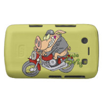 バイクもしくは自転車に乗る人のブタのブタのオートバイのバイクの漫画