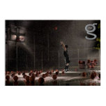 -バスケットボールポスター雨の練習 ポスター