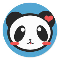 パンダLuv! 丸形シールステッカー