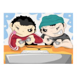 ビデオゲーム-ポスター--をしている2人の男の子 ポスター