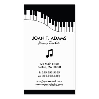 ピアノの教師のキーボードの音楽業界カード 名刺