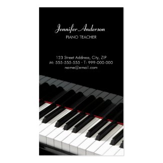ピアノは音楽業界カードを調整します 名刺テンプレート