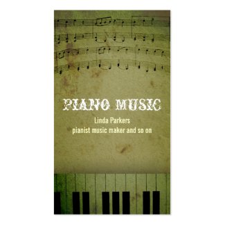ピアノ音楽業界カード ビジネスカードテンプレート