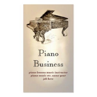ピアノ音楽業界カード 名刺テンプレート