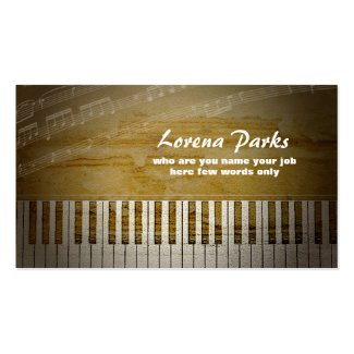 ピアノ音楽業界カード 名刺テンプレート