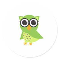 フクロウのステッカー