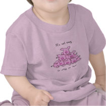 ブタのピラミッドの赤ん坊/子供のおもしろいなTシャツ