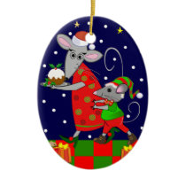 マウスが付いているかわいいクリスマスの装飾 クリスマスツリーオーナメント