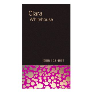 メーキャップアーティストのマゼンタのピンクの名刺